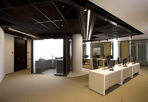 Stationary partitions in project New office for Ukrainian law firm AEQUO.